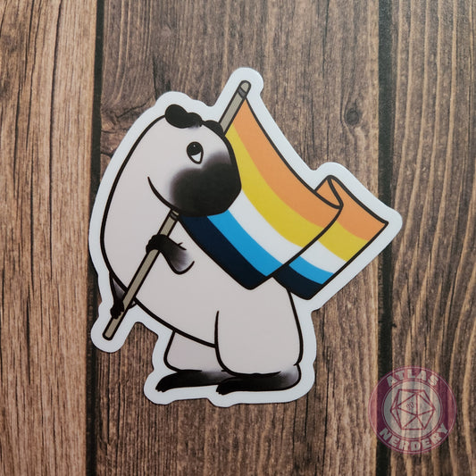 Aroace Guinea Pig Pride Flag - 3" Waterproof Vinyl Sticker