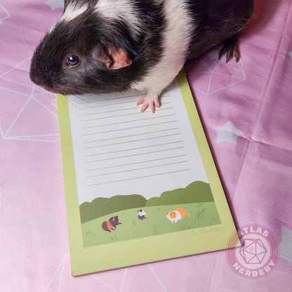 Guinea Pigs Large Notepad - 8.5in x 5.5in Non-Sticky Tear-Away Memo Notepad 50 Pages - Grocery, Shopping, To-Do List
