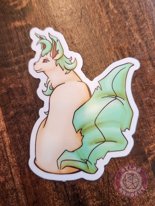 Leafy Evolution Kitty #470 - 3" Waterproof Vinyl Sticker