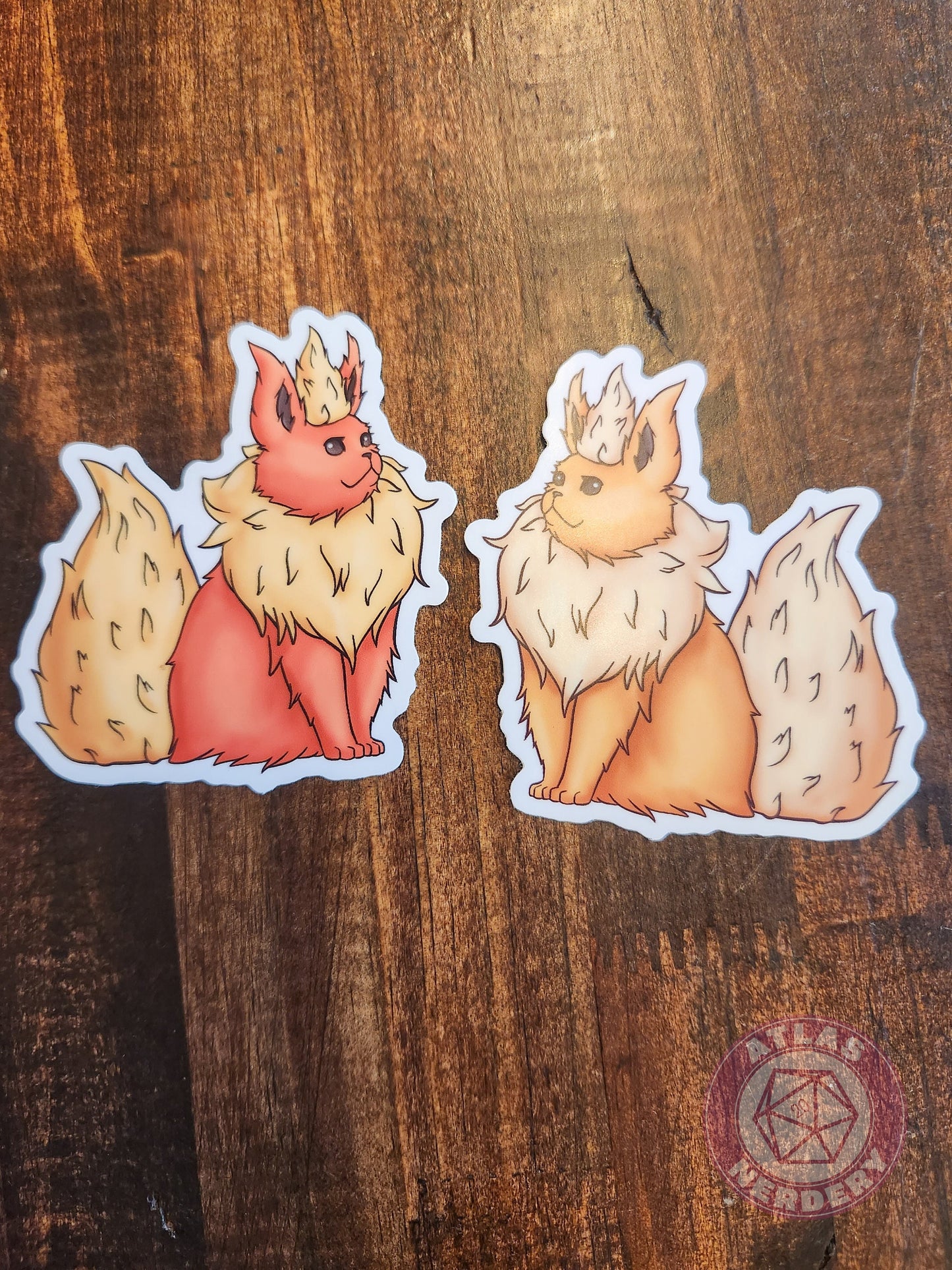 Flaming Evolution Kitty #136 - 3" Waterproof Vinyl Sticker