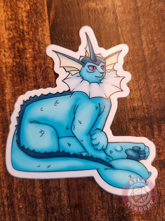 Watery Evolution Kitty #134 - 3" Waterproof Vinyl Sticker