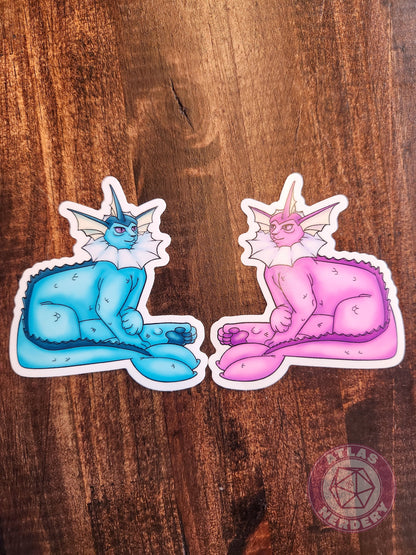 Watery Evolution Kitty #134 - 3" Waterproof Vinyl Sticker