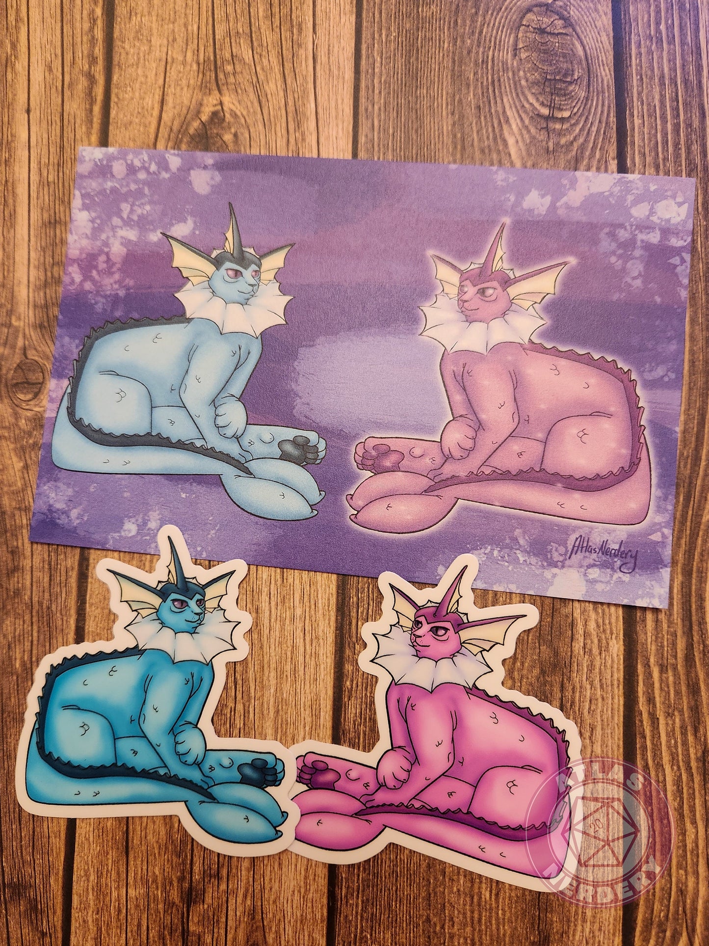 Watery Evolution Kitty #134 Print - 4x6 Matte Art Print on Medium Cardstock