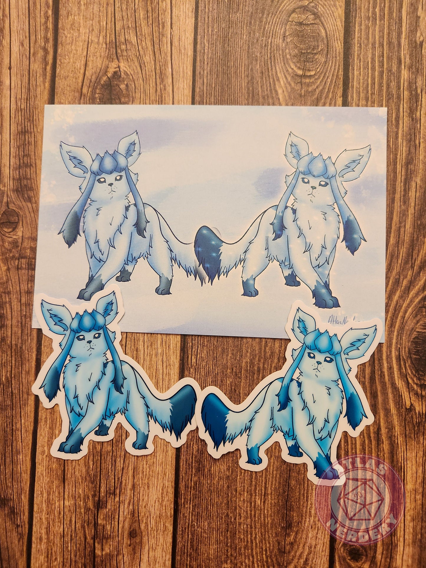 Icy Evolution Kitty #471 Print - 4x6 Matte Art Print on Medium Cardstock
