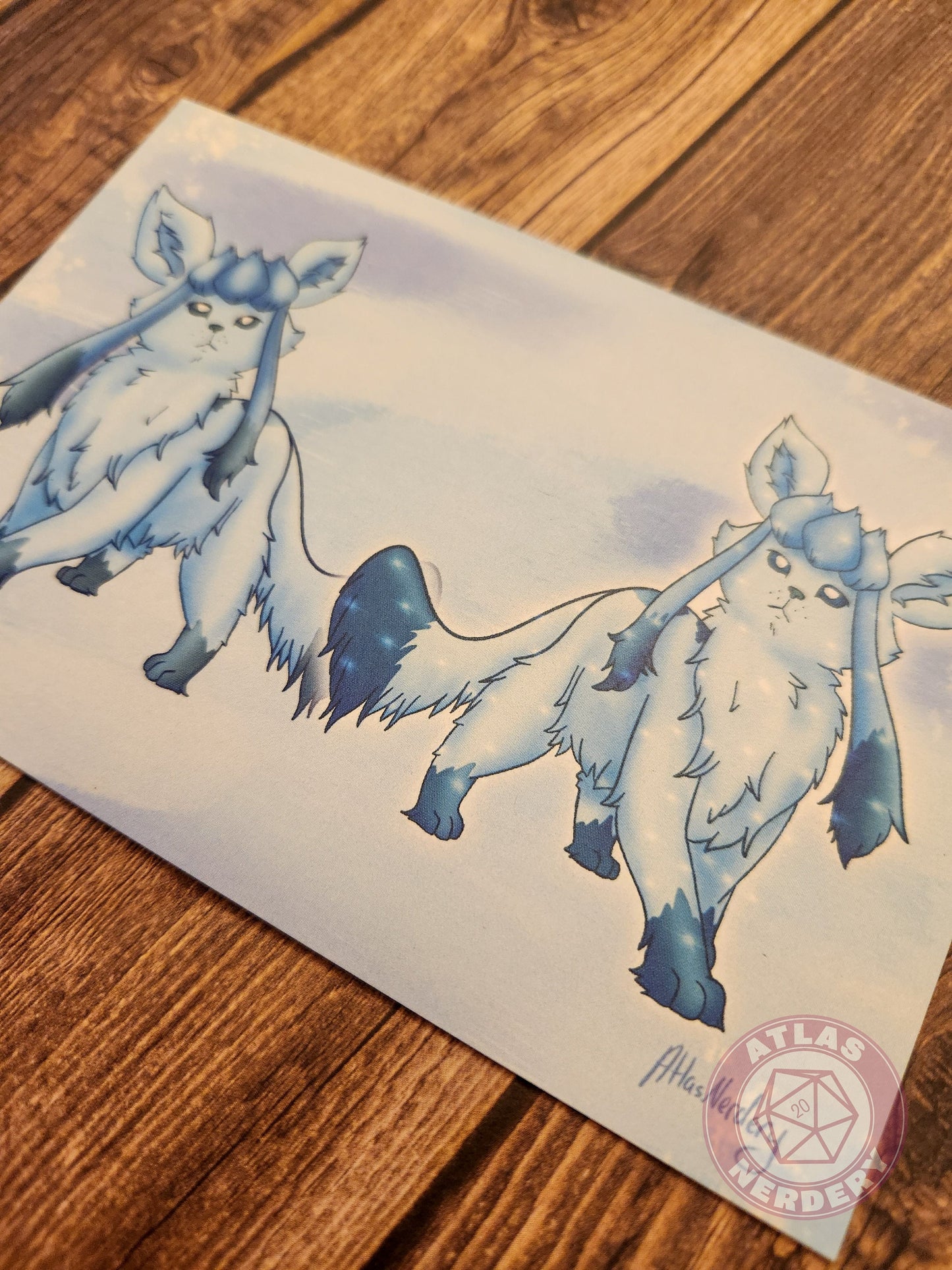 Icy Evolution Kitty #471 Print - 4x6 Matte Art Print on Medium Cardstock