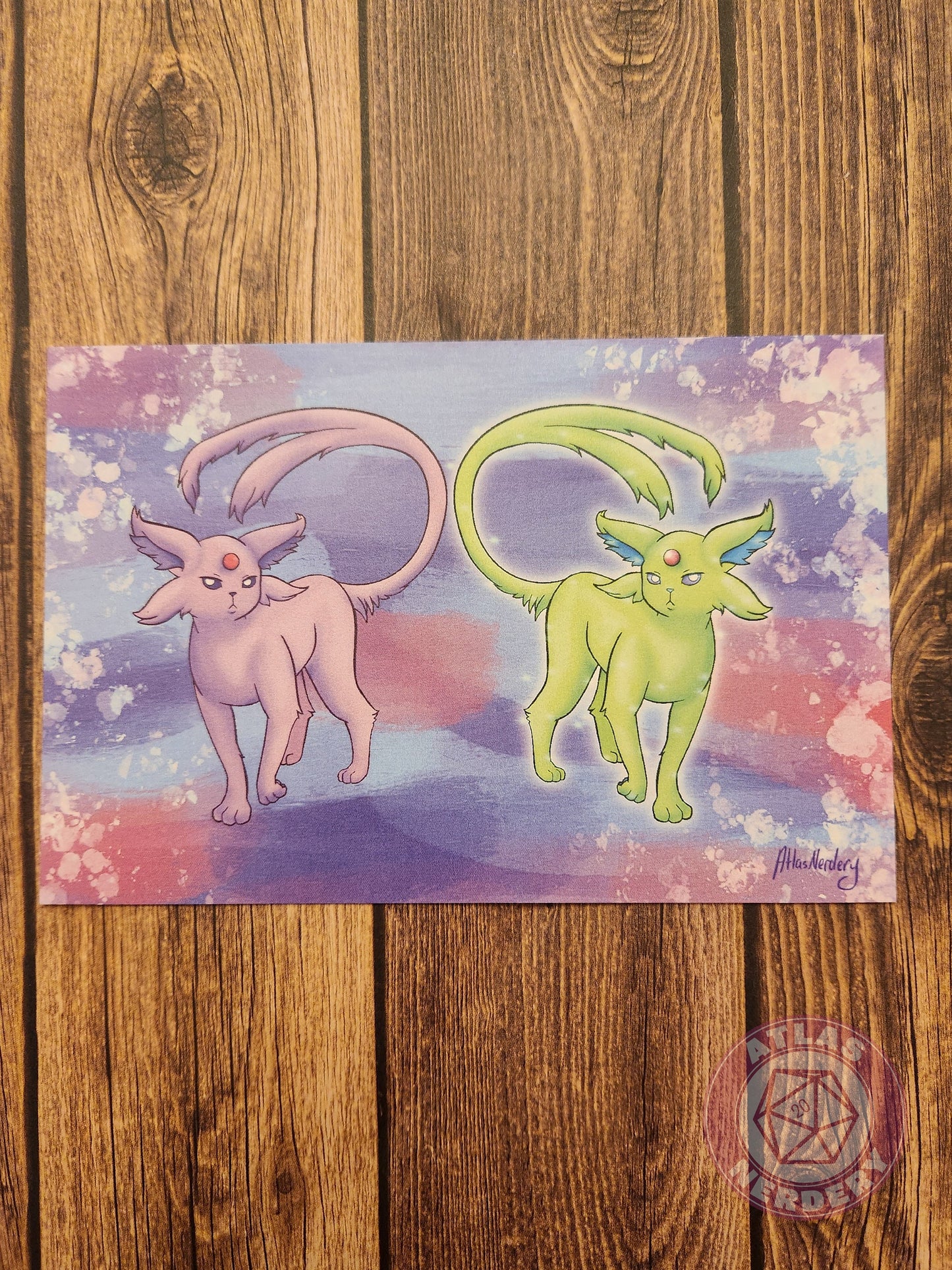 Psychic Evolution Kitty #196 Print - 4x6 Matte Art Print on Medium Cardstock