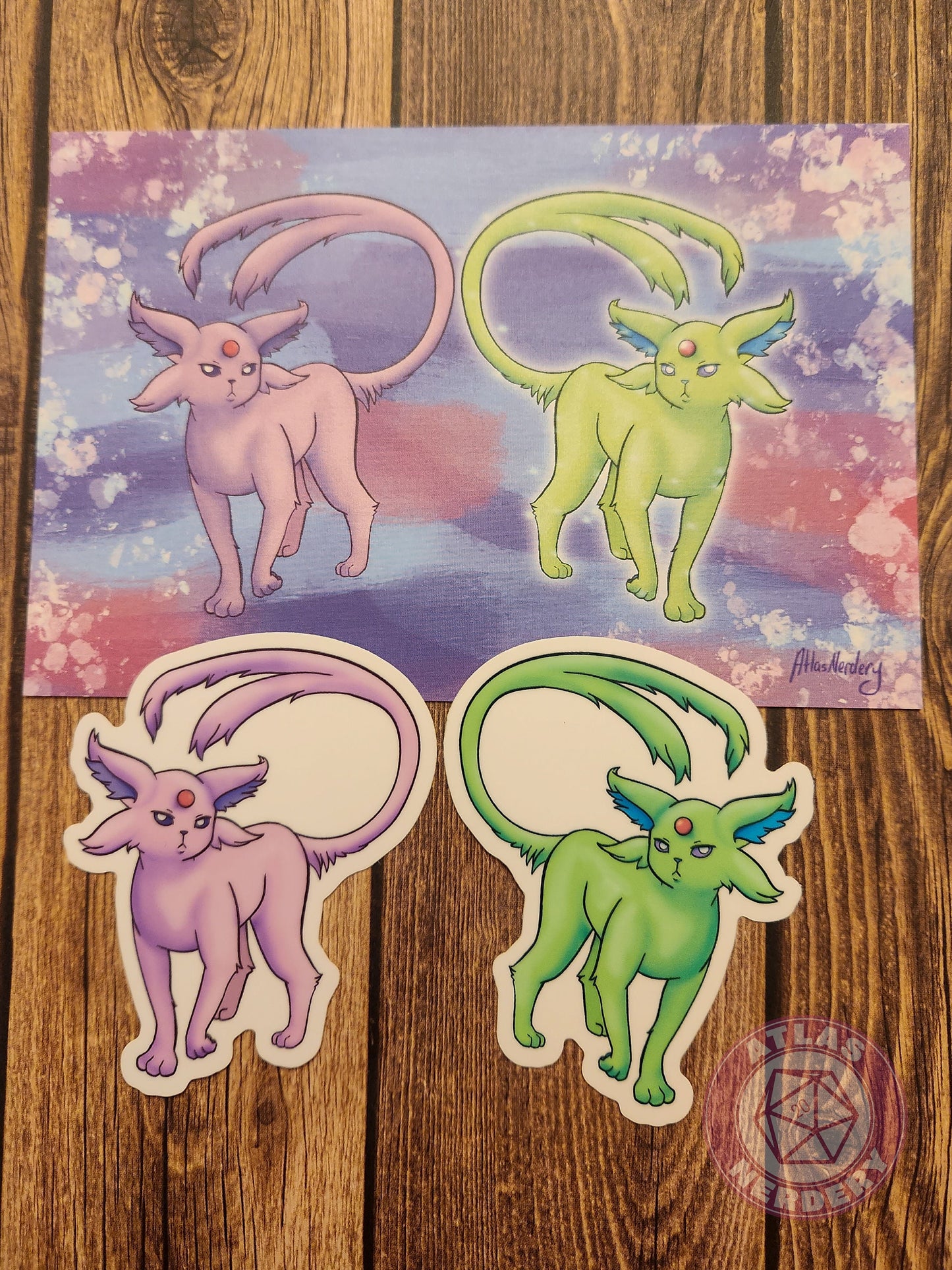 Psychic Evolution Kitty #196 Print - 4x6 Matte Art Print on Medium Cardstock