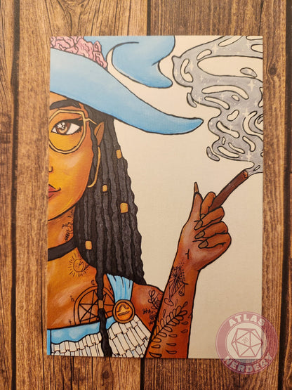 Welcome To The Coven, Day Witch - 4x6 Matte Art Print on Medium Cardstock