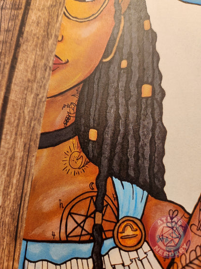 Welcome To The Coven, Day Witch - 4x6 Matte Art Print on Medium Cardstock