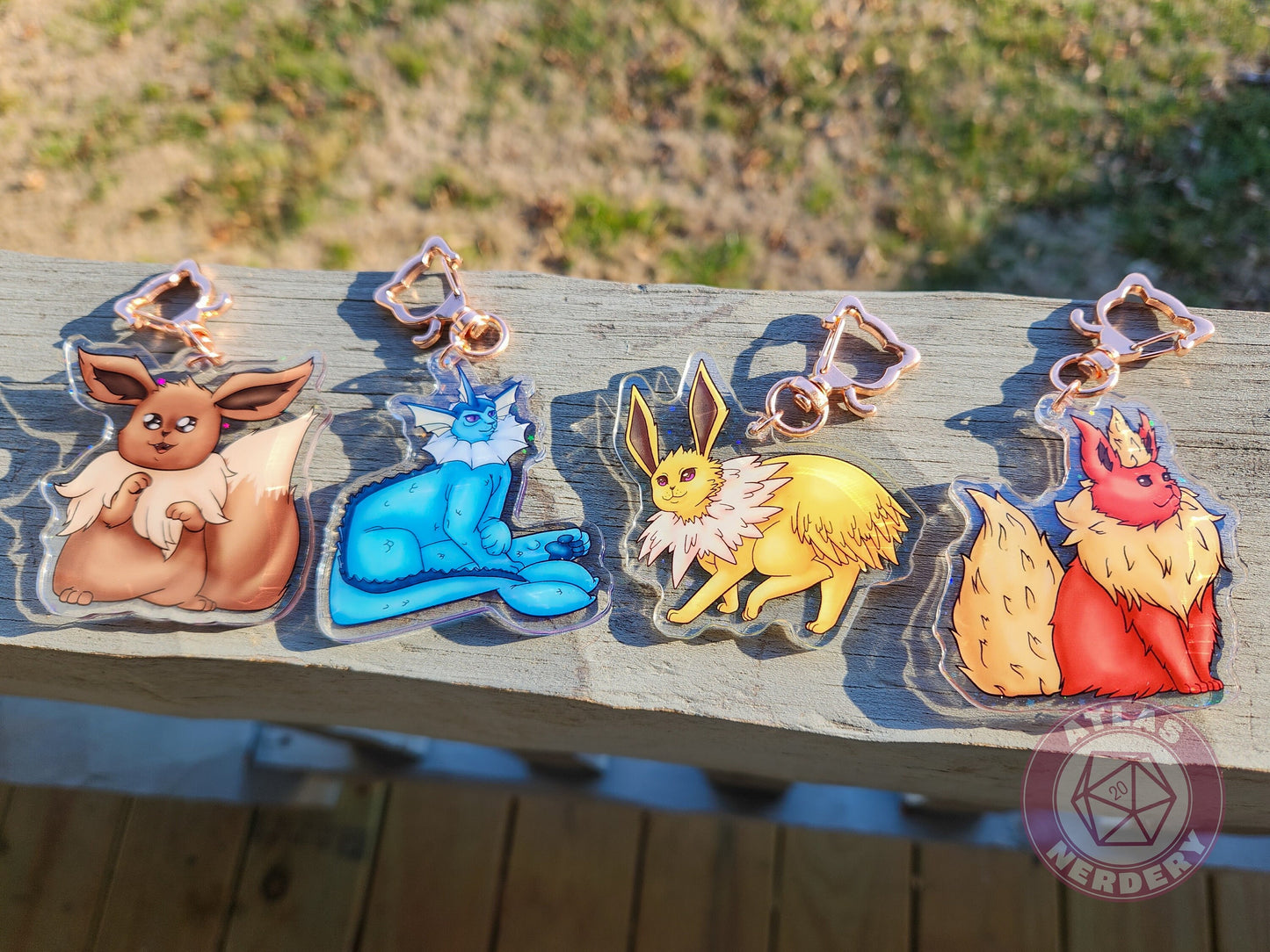 Basic Evolution Kitty #133 Acrylic Charm - 2.5" Double Sided Holographic Acrylic Keychain