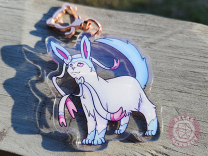 Fairy Evolution Kitty #700 Acrylic Charm - 2.5" Double Sided Holographic Acrylic Keychain