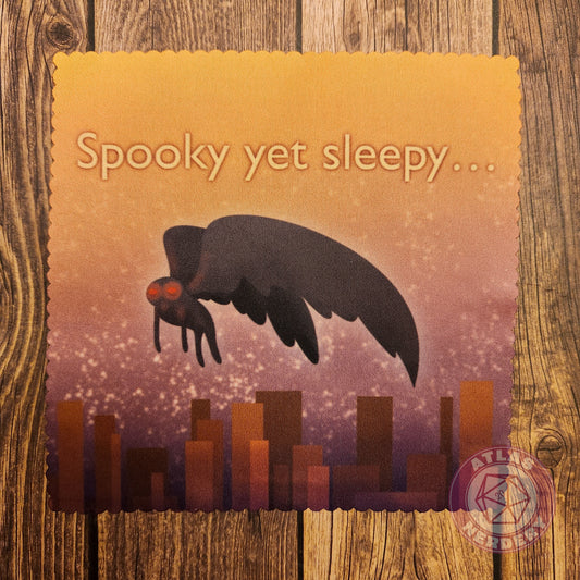 Mothman Spooky Yet Sleepy - Microfiber Lens Cloth