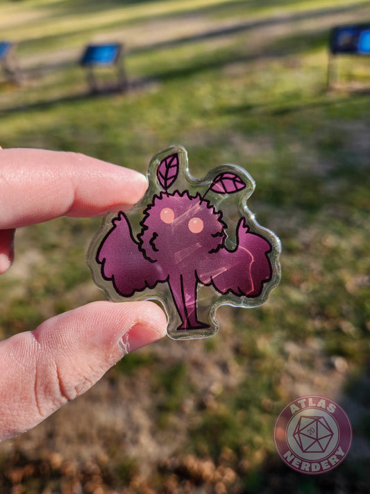 Mothman Cryptid Cutie - 2" Acrylic Pin with Epoxy Dome Coating