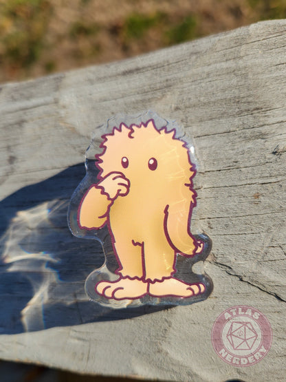 Bigfoot Cryptid Cutie - 2" Acrylic Pin with Epoxy Dome Coating