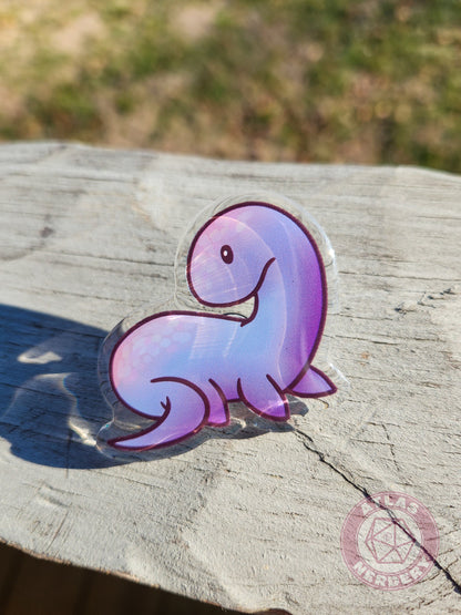 Nessie Cryptid Cutie - 2" Acrylic Pin with Epoxy Dome Coating