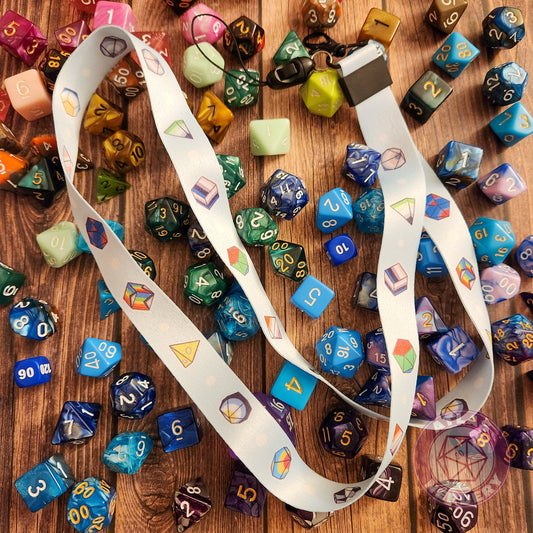 Pride Flag Dice Set Lanyard