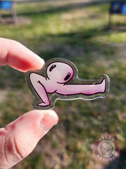 Fresno Nightcrawler Cryptid Cutie - 2" Acrylic Pin with Epoxy Dome Coating