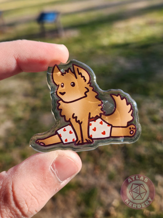 Werewolf Cryptid Cutie - 2" Acrylic Pin with Epoxy Dome Coating