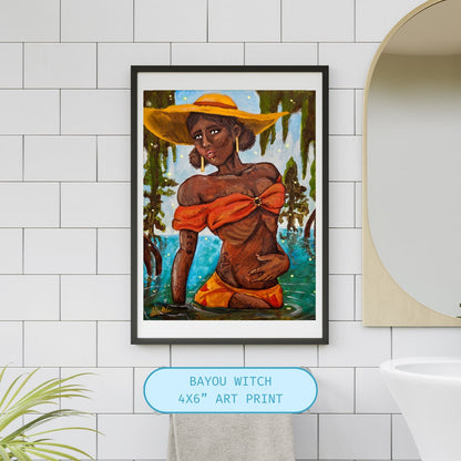 Bayou Witch - 4x6 Matte Art Print on Medium Cardstock