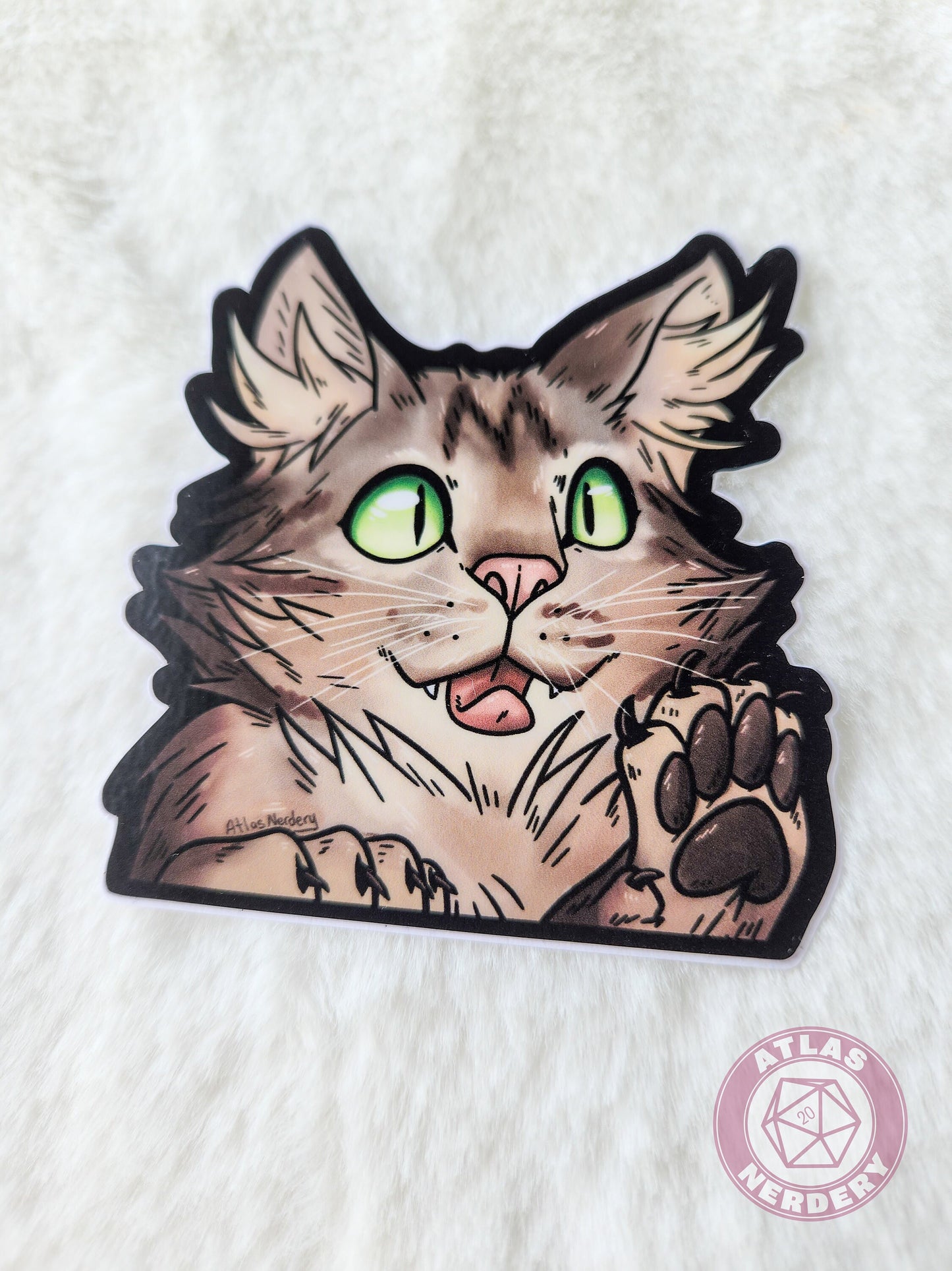 Max the Cat Peeker Sticker - 3" Waterproof Vinyl Sticker