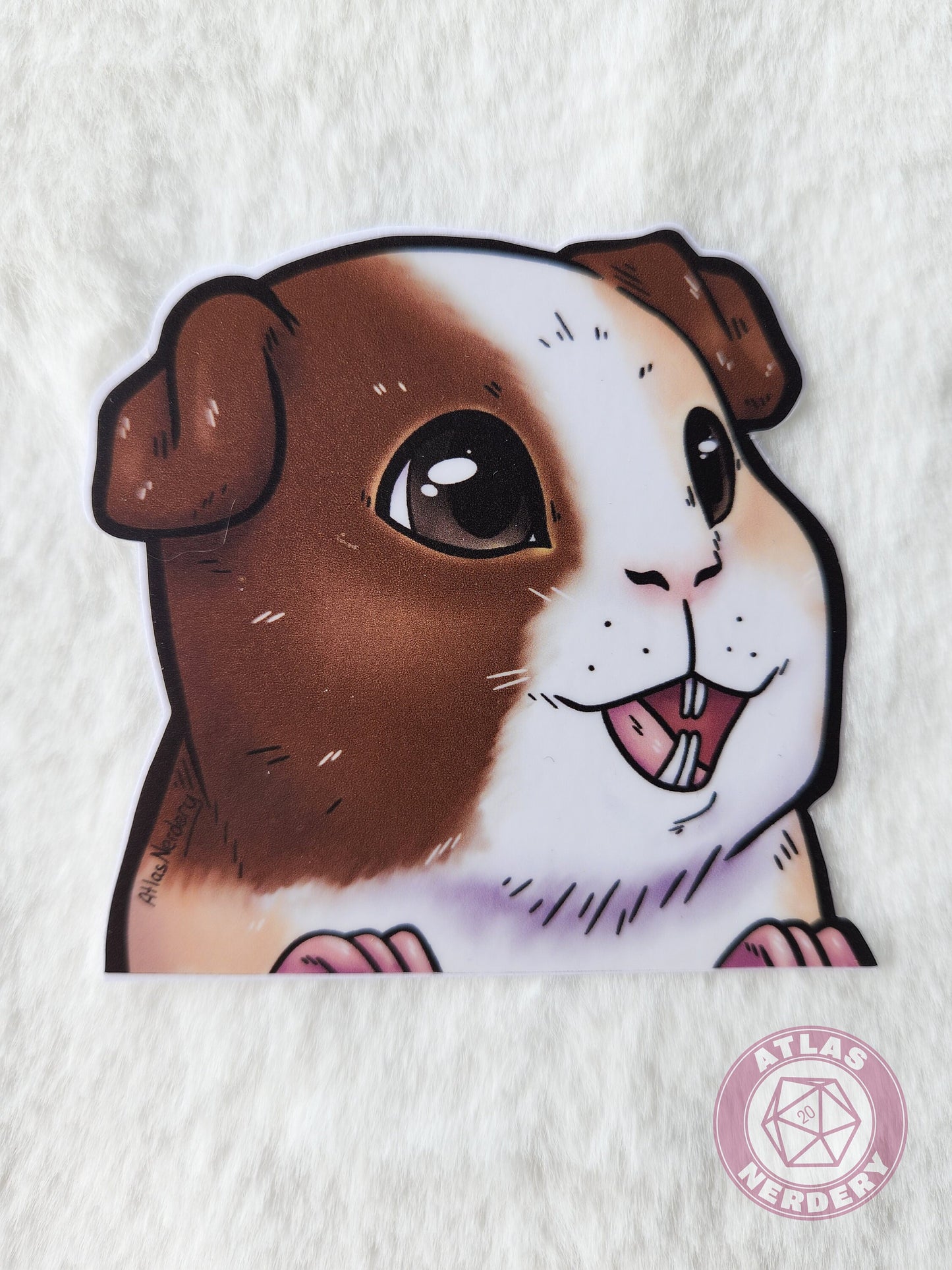 Alucard the Guinea Pig Peeker Sticker - 3" Waterproof Vinyl Sticker