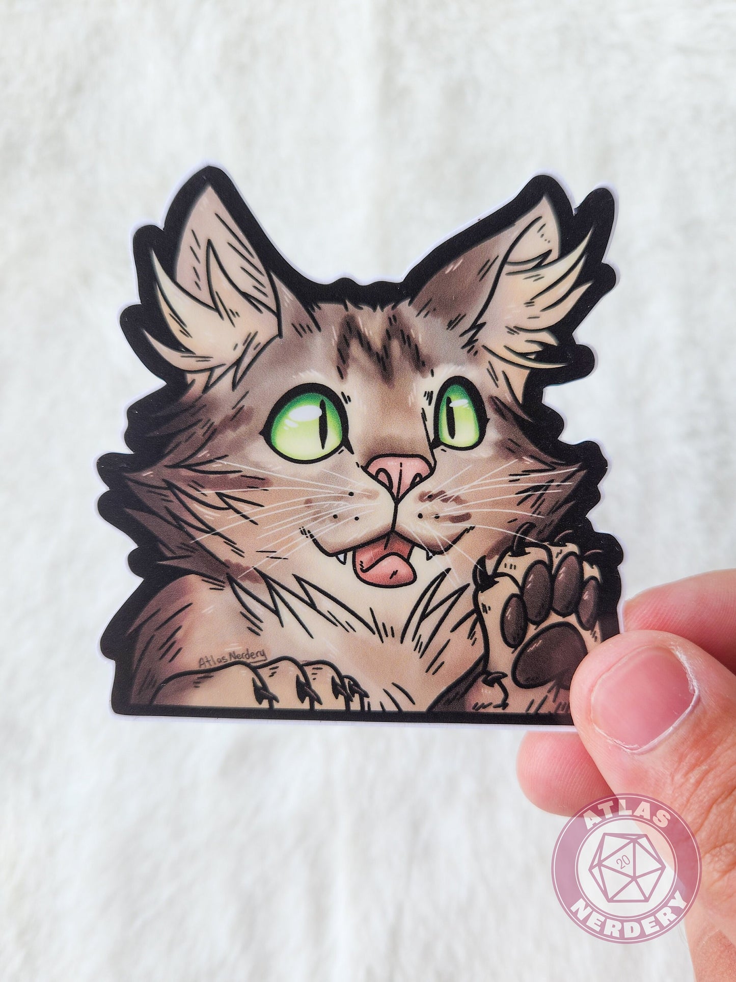 Max the Cat Peeker Sticker - 3" Waterproof Vinyl Sticker