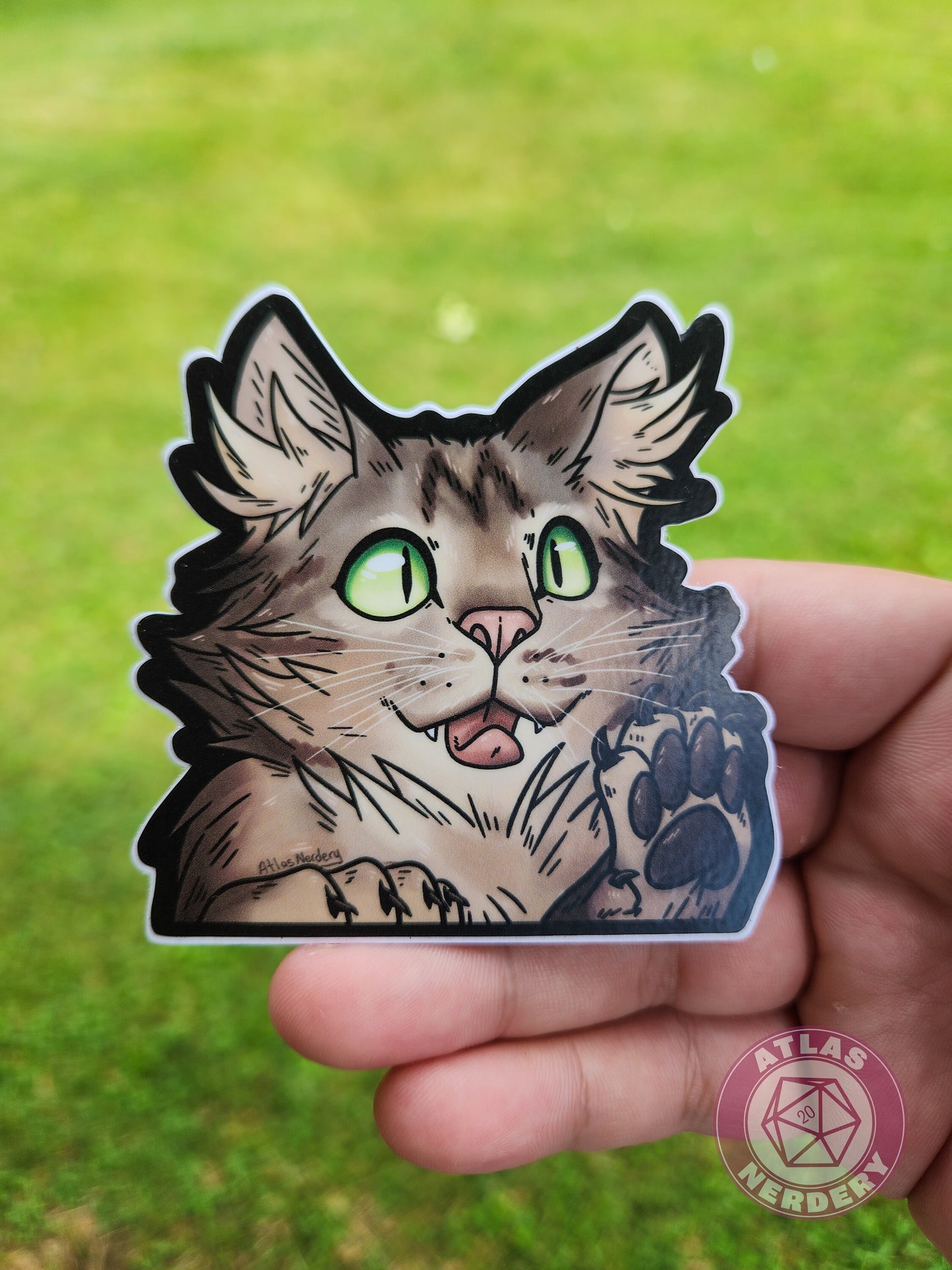 Max the Cat Peeker Sticker - 3" Waterproof Vinyl Sticker
