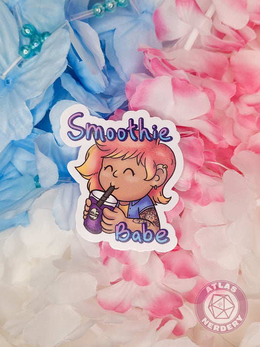 Smoothie Babe - 3" Waterproof Vinyl Sticker - Collab with Feel Good Berries & Bowls