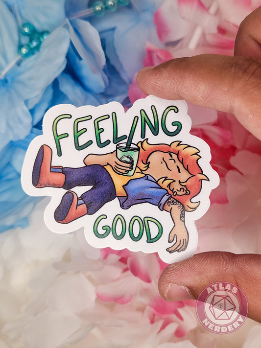 Feeling Good - 3" Waterproof Vinyl Sticker - Collab with Feel Good Berries & Bowls
