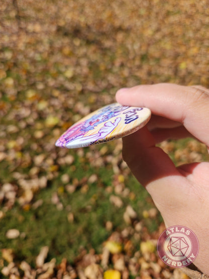 Furry Fan - 2.25” x 2” Holographic Heart Shaped Pinback Button