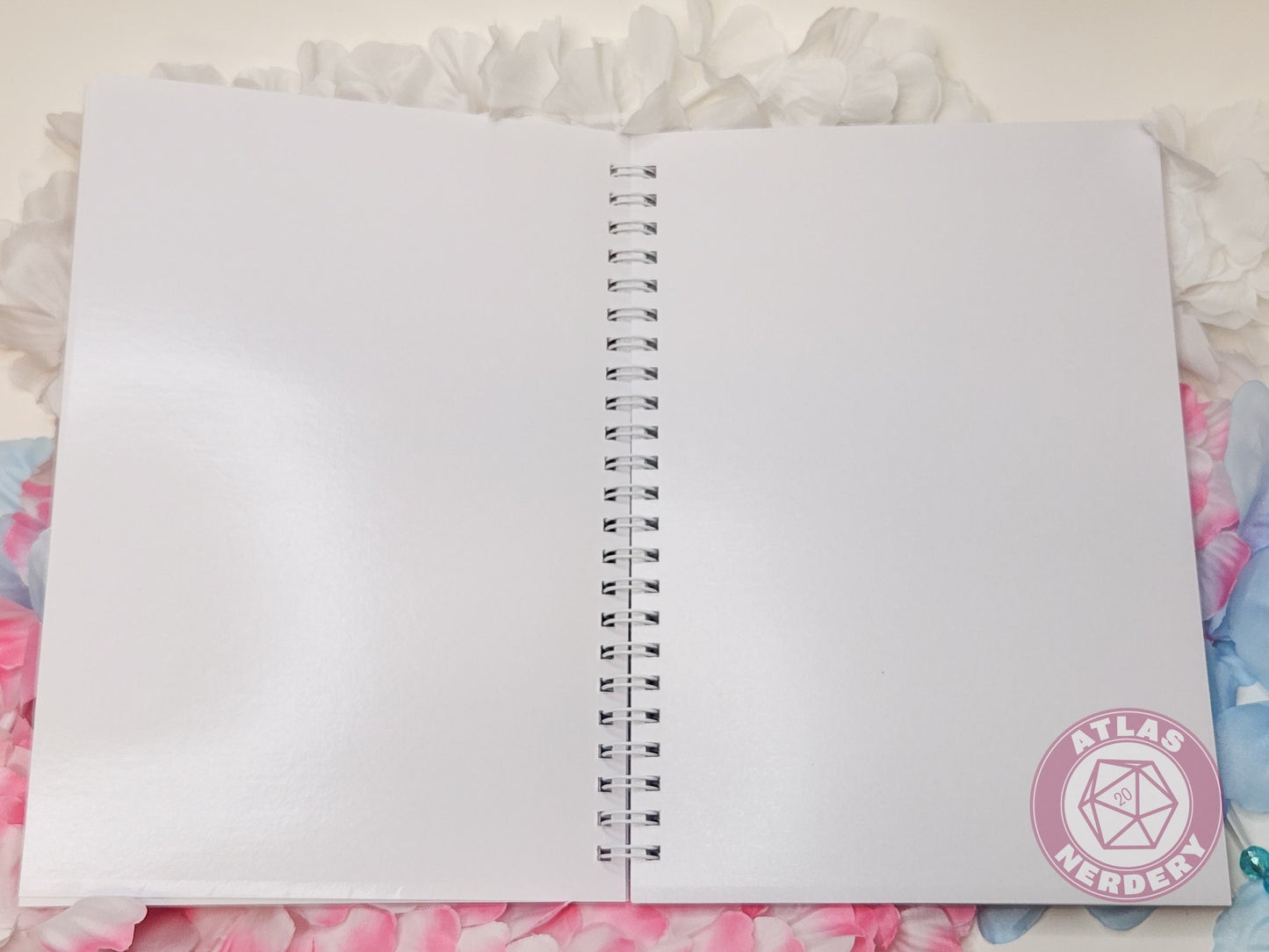 Floral Wolf Skull - Reusable Sticker Book Size A5 with White Spinal Binding