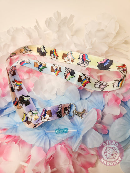 Guinea Pig Pride Flags Lanyard