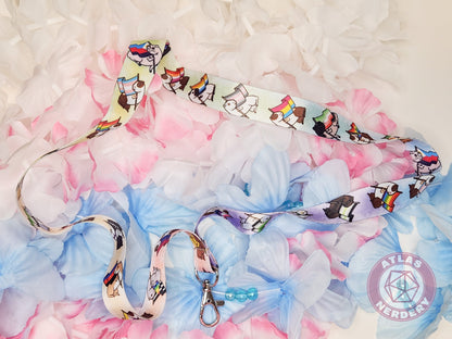Guinea Pig Pride Flags Lanyard
