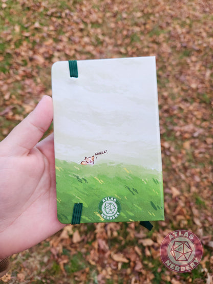 Guinea Pigs Travel Sketchbook - A6 Size with 160 Pages, Green Ribbon Bookmark and Strap Closure